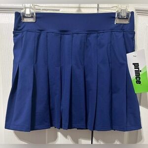 PRINCE Girl’s Navy Blue Tennis Skort Pleated NWT Size Youth 10-12